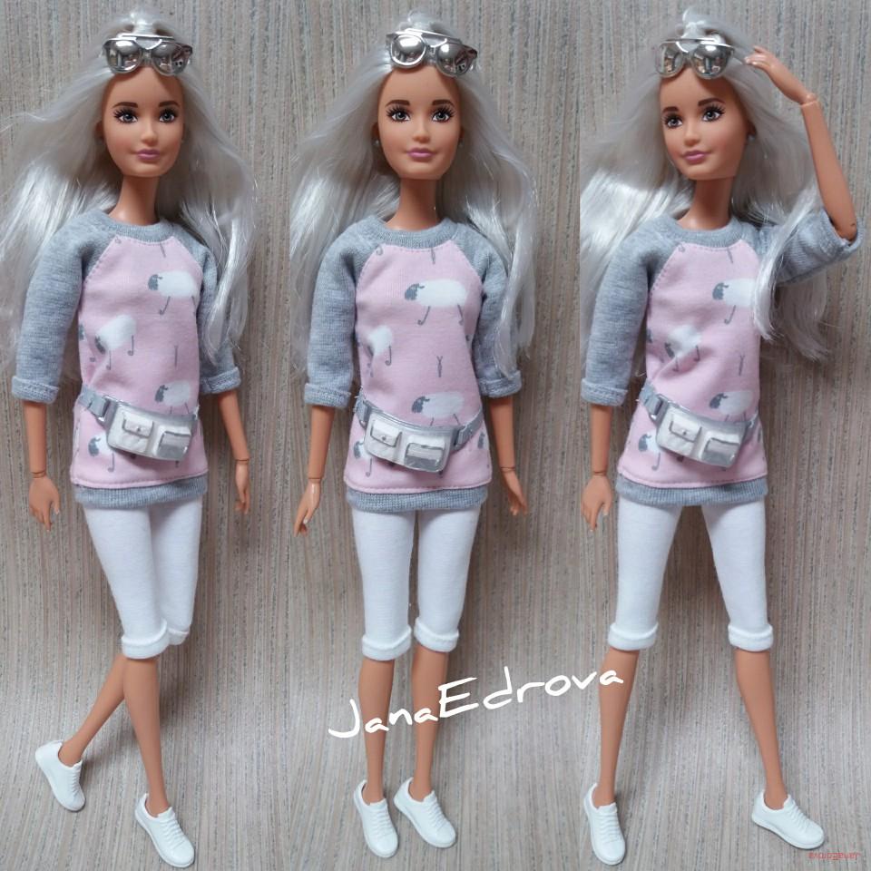 Tričko pro panenky Barbie s ovečkou 