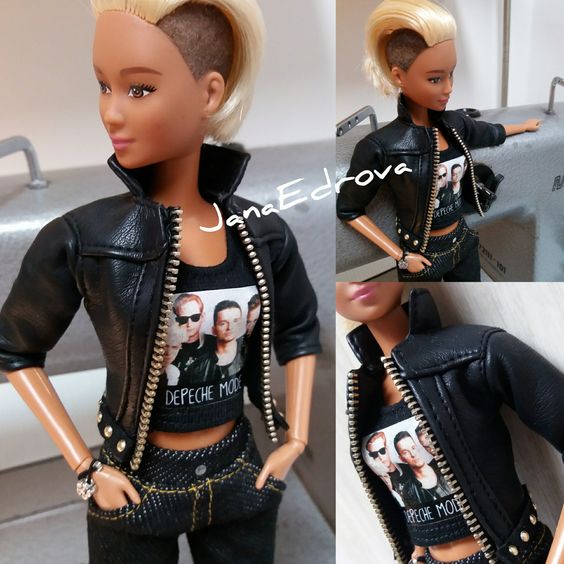 Křivák, koženková bunda pro Barbie