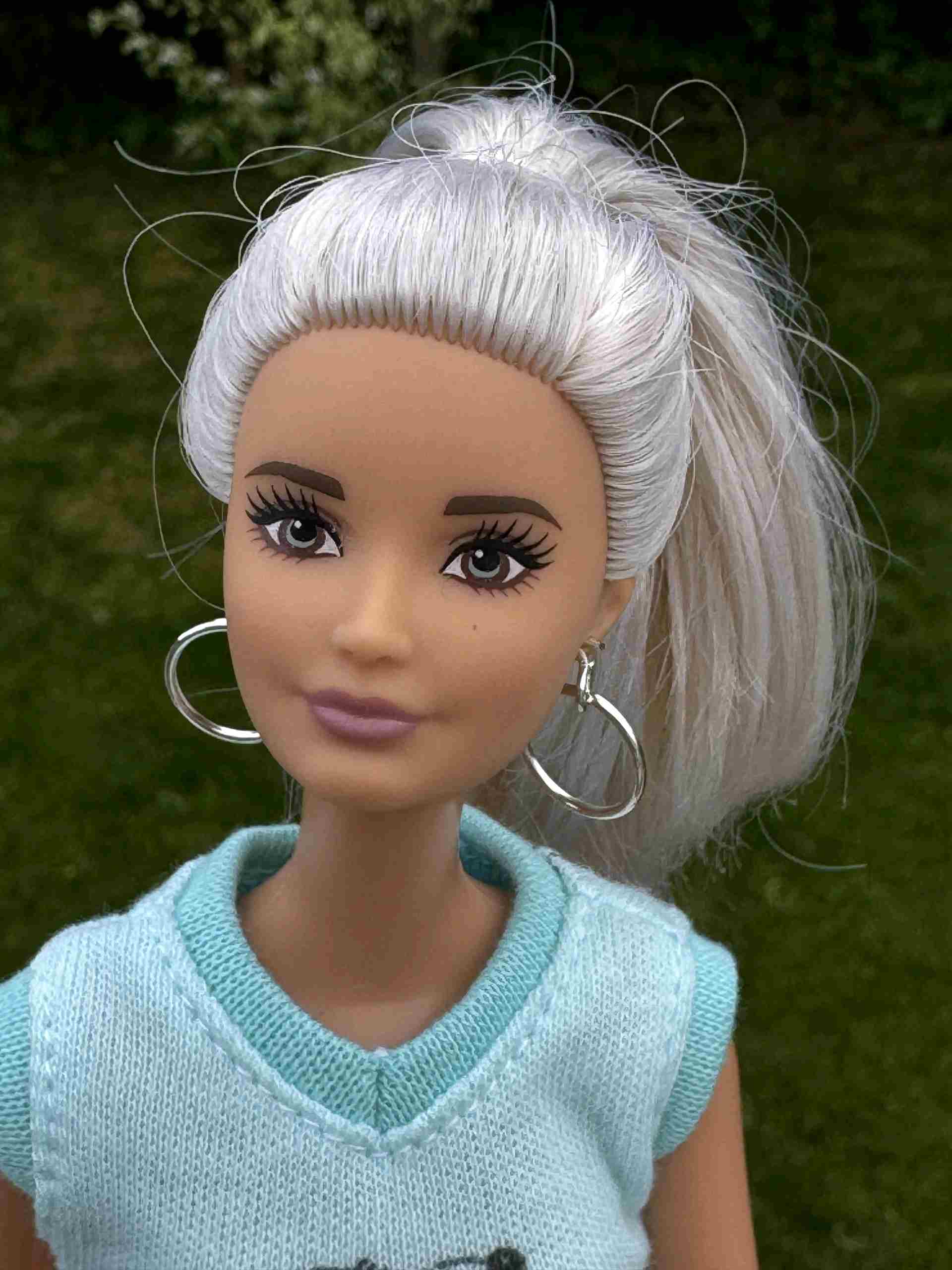 Naušnice kruhy pro panenky Barbie