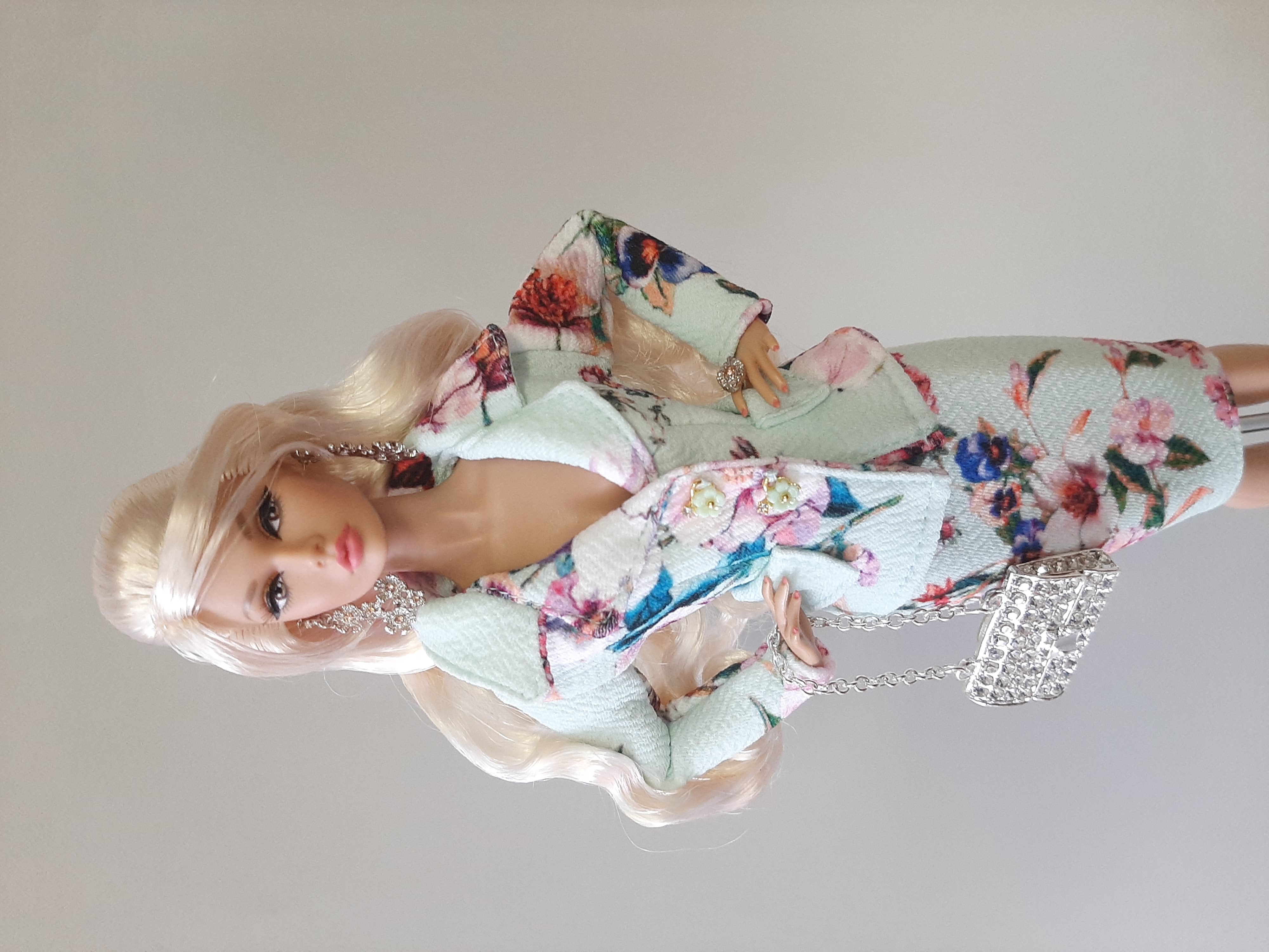 Elegant suit -  ( JACKET + SKIRT)  for 30 cm , 1/6 dolls , by JanaEdrova