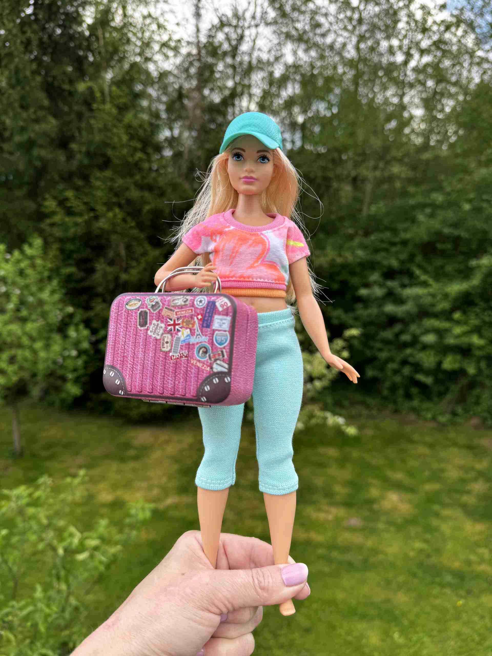 Luxusní kovový cestovní kufr pro Barbie – Retro edice