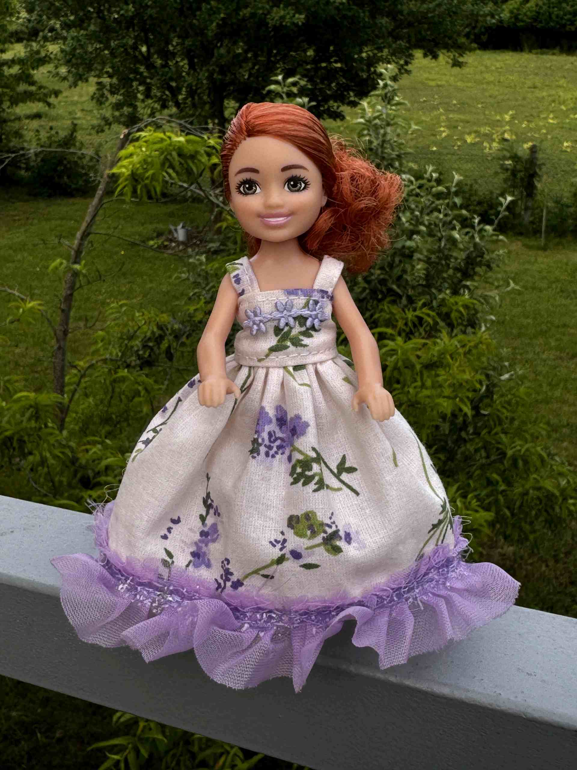 Oblečky pro panenky | Šaty levandulové pro Barbie