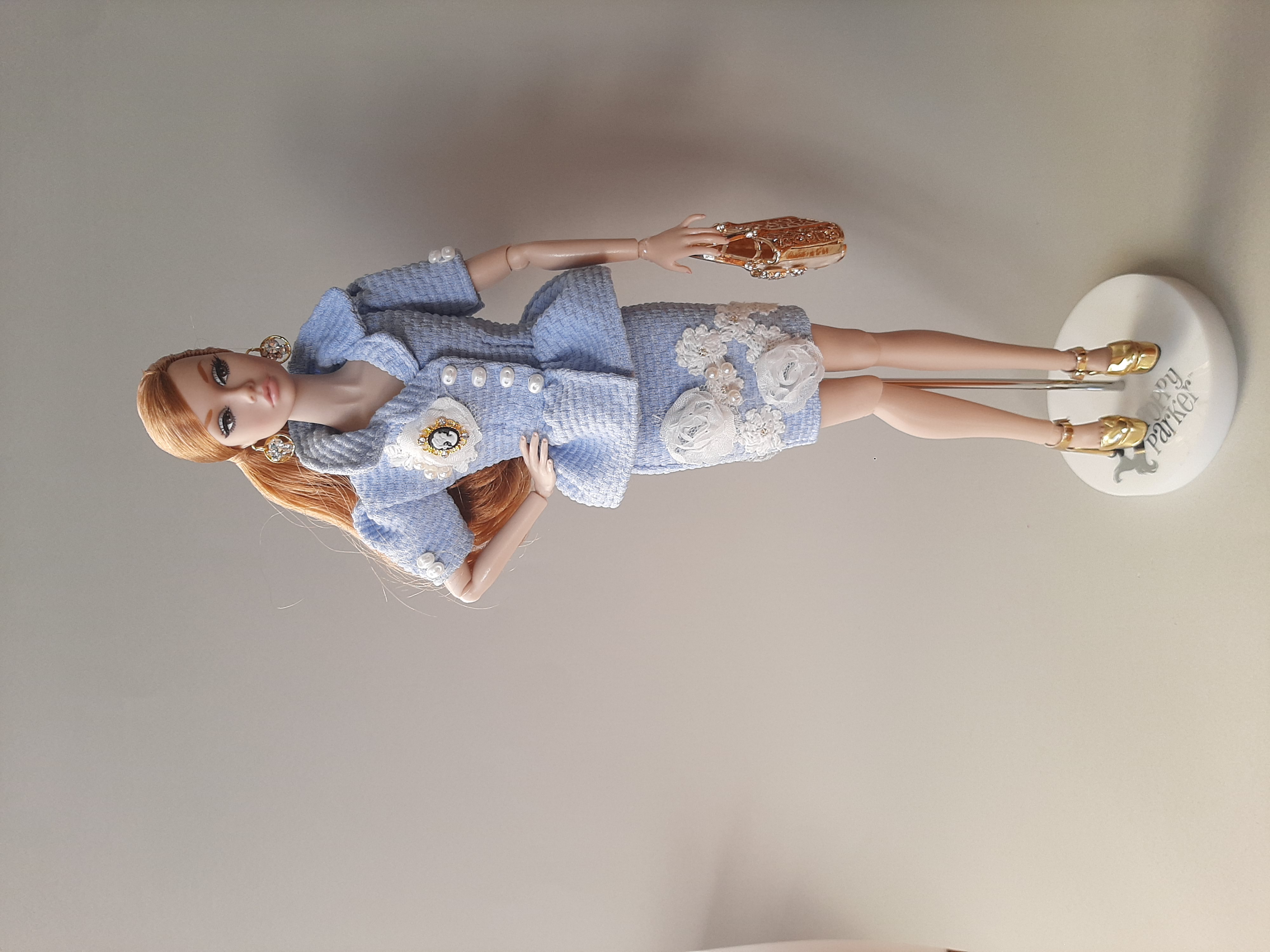 Elegant suit -  ( JACKET + SKIRT)  for 30 cm , 1/6 dolls , by JanaEdrova