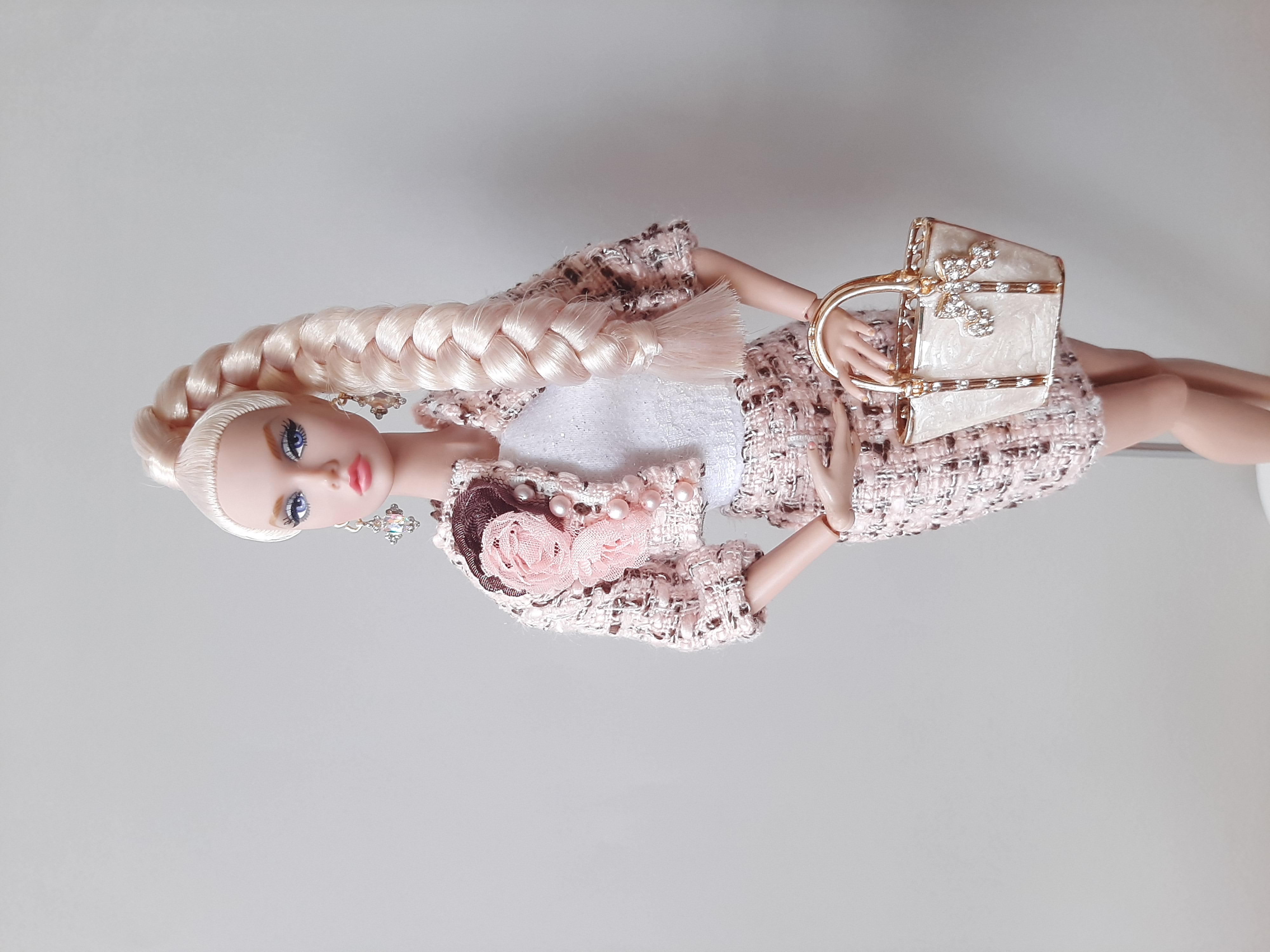 Elegant suit -  ( JACKET + SKIRT + TOP)  for 30 cm , 1/6 dolls , by JanaEdrova