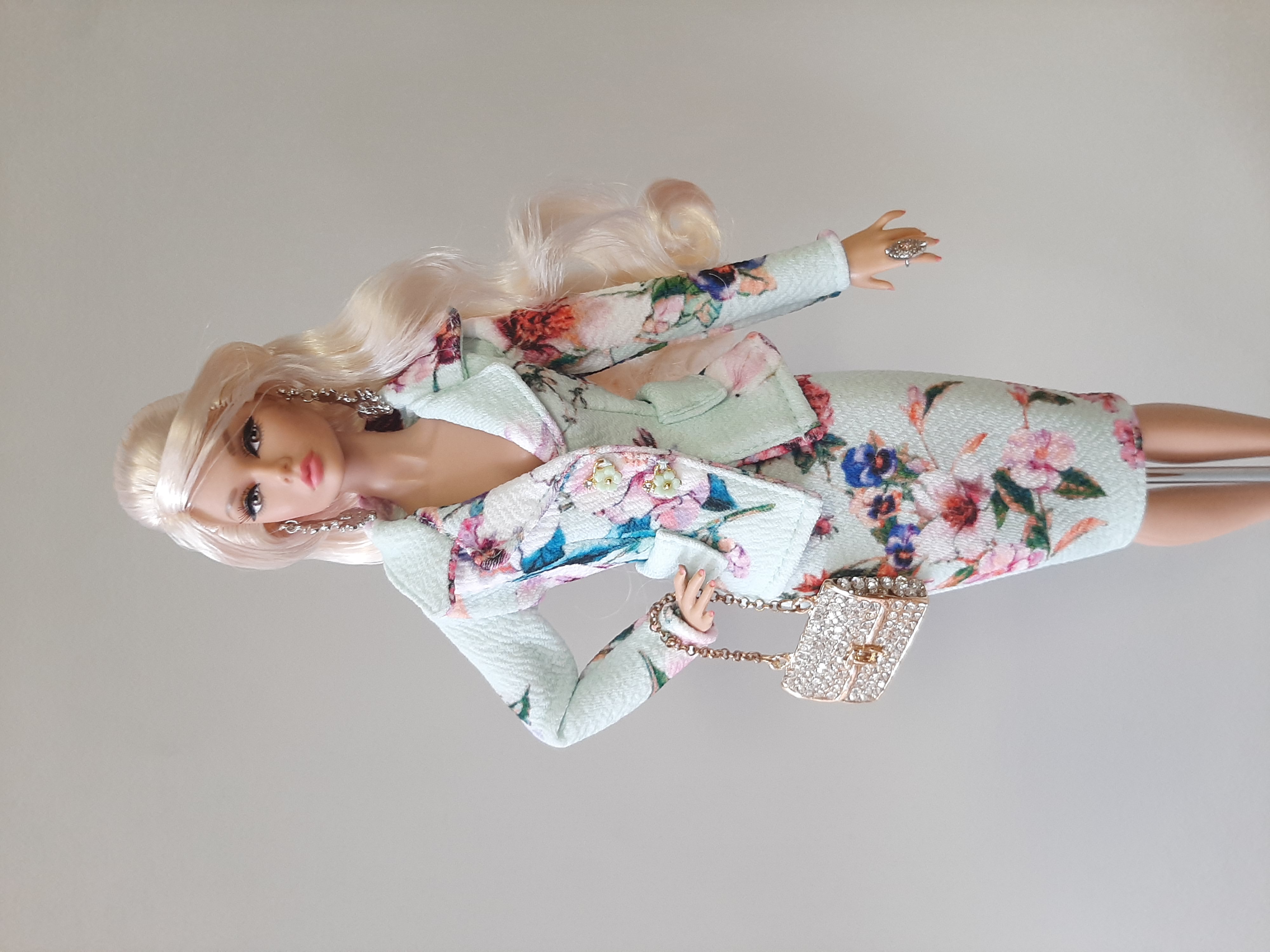 Elegant suit -  ( JACKET + SKIRT)  for 30 cm , 1/6 dolls , by JanaEdrova