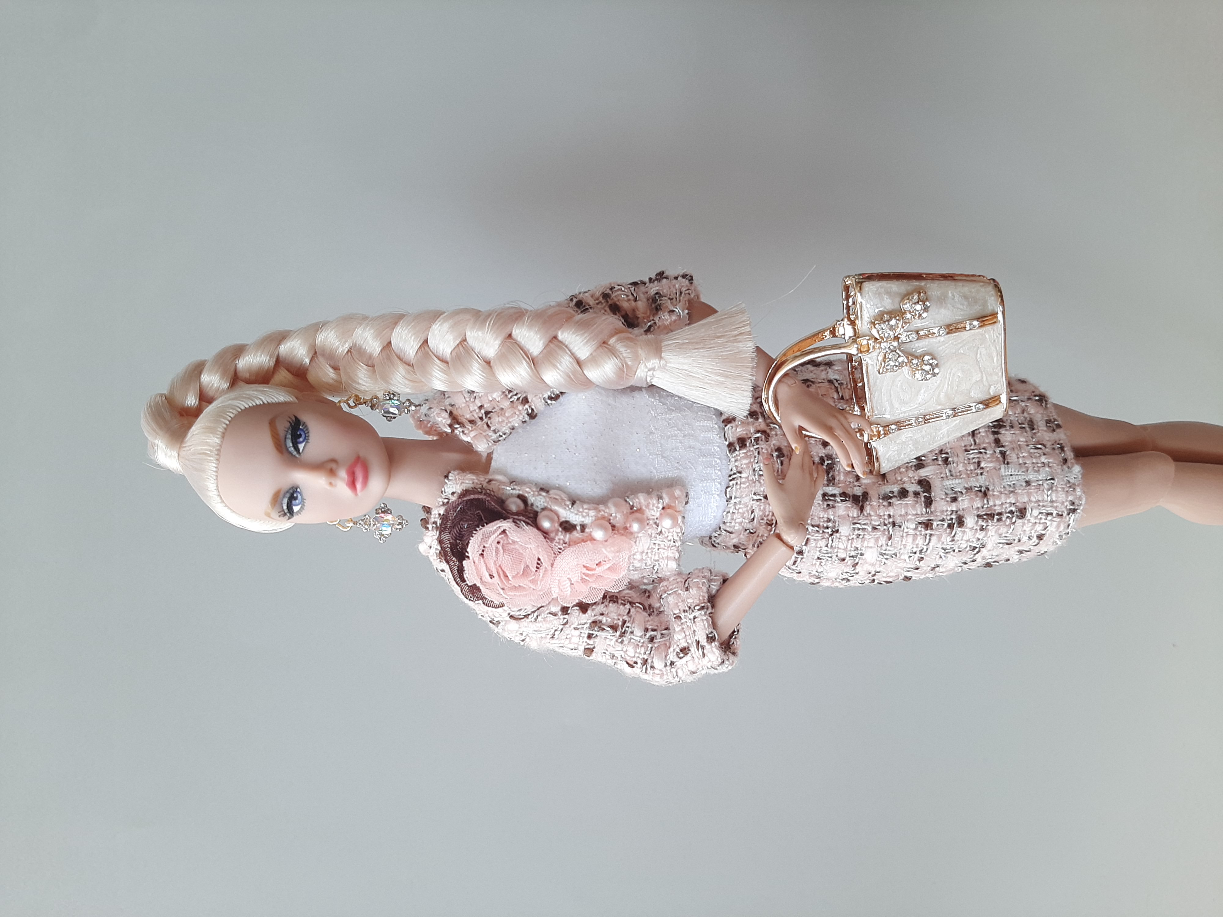 Elegant suit -  ( JACKET + SKIRT + TOP)  for 30 cm , 1/6 dolls , by JanaEdrova